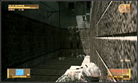 There is a rocket launcher in the alley - Marketplace - Second act - South America - Metal Gear Solid 4: Guns of the Patriots - Game Guide and Walkthrough