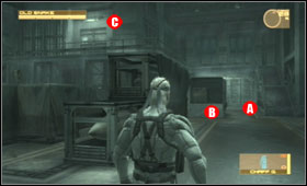 Run down and you will find yourself in the warhead storage room - Nuclear Warhead Storage Building - Fourth act - Alaska - Metal Gear Solid 4: Guns of the Patriots - Game Guide and Walkthrough