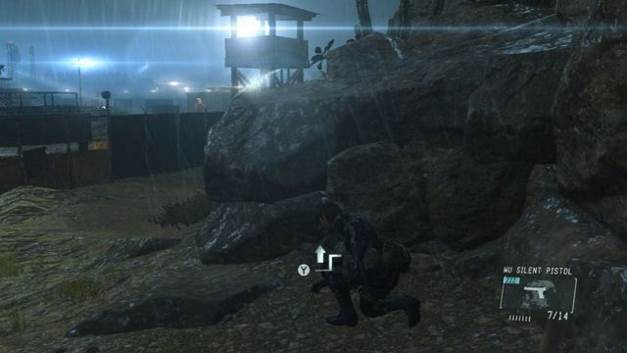 A rock next to the tower - Extracting Chico - Walkthrough - Metal Gear Solid V: Ground Zeroes - Game Guide and Walkthrough