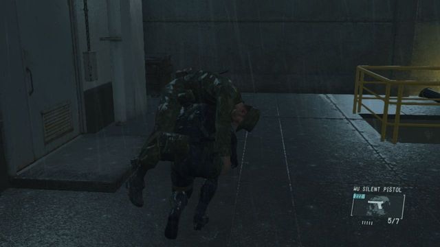 The guard near the stairs - Extracting Paz - Walkthrough - Metal Gear Solid V: Ground Zeroes - Game Guide and Walkthrough