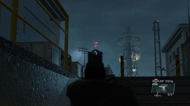 Deal with the guard who is on top of the stairs - Extracting Paz - Walkthrough - Metal Gear Solid V: Ground Zeroes - Game Guide and Walkthrough