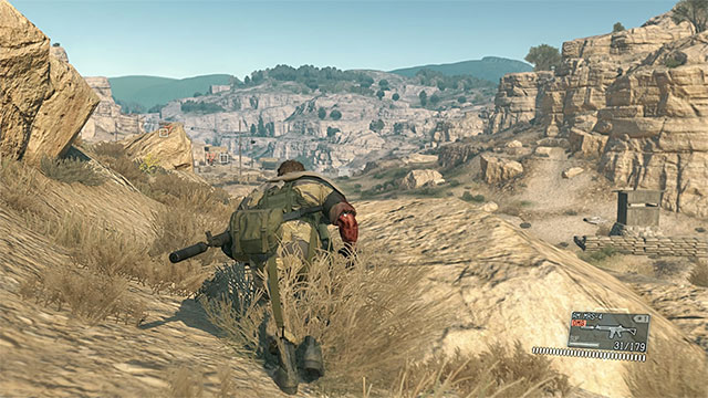 Move mostly in crouching position or by crawling - Moving undetected through the game world - Stealth - Metal Gear Solid V: The Phantom Pain - Game Guide and Walkthrough