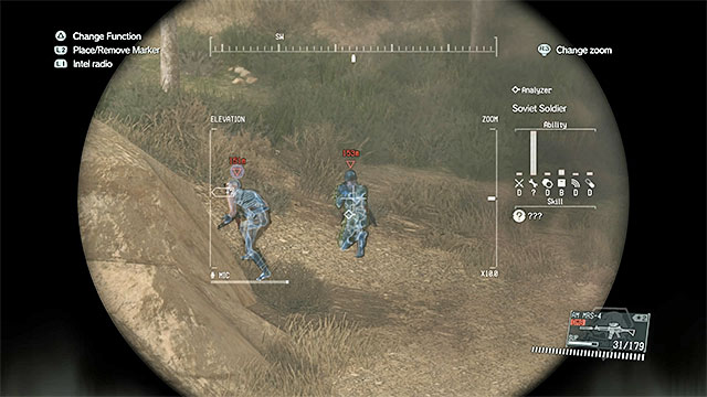 Try to stay near a cover and determine the position of the sniper quickly - Unique opponents - Direct confrontations - Metal Gear Solid V: The Phantom Pain - Game Guide and Walkthrough
