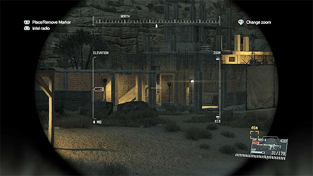 The engineer has been imprisoned at the ground floor of the unfinished building shown in the above screenshot, in the upper part of the Wakh Sind Barracks - Finding and rescuing the engineer - Mission 5 - Over the Fence - Metal Gear Solid V: The Phantom Pain - Game Guide and Walkthrough