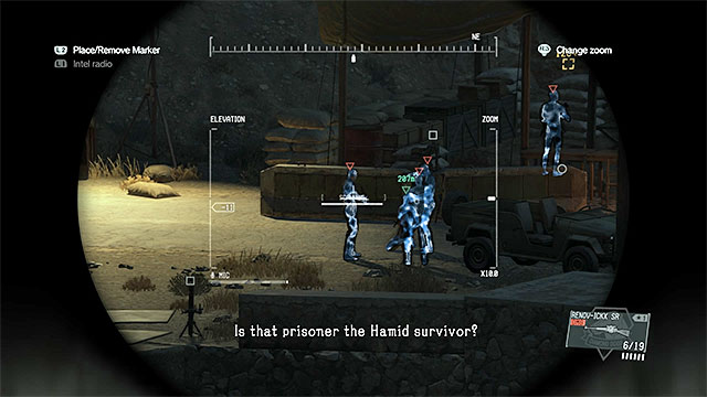 You will find the enemies with the hostage in the eastern part of Mountain Relay Base. - Heading towards the location of Honey Bee - Mission 6 - Where Do the Bees Sleep? - Metal Gear Solid V: The Phantom Pain - Game Guide and Walkthrough