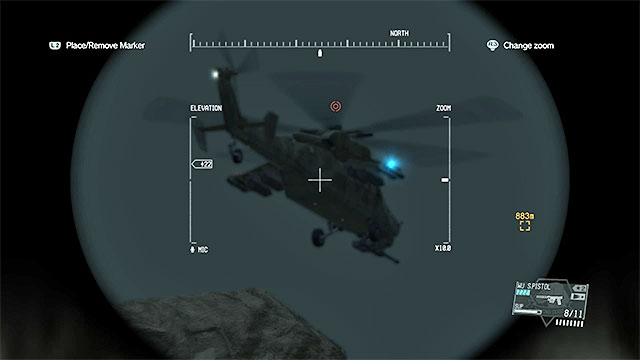 Watch out for the gunship. - Heading towards the location of Honey Bee - Mission 6 - Where Do the Bees Sleep? - Metal Gear Solid V: The Phantom Pain - Game Guide and Walkthrough