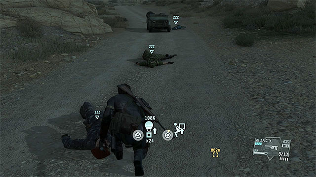 Knock out the whole crew of the jeep. - Remaining Red Brass secondary mission objectives - Mission 7 - Red Brass - Metal Gear Solid V: The Phantom Pain - Game Guide and Walkthrough