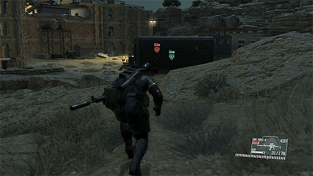 The cage with the prisoner. - Extracting the prisoners and enemy patrol - Mission 9 - Backup, Back Down - Metal Gear Solid V: The Phantom Pain - Game Guide and Walkthrough