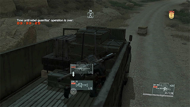 You can Fulton the truck or take the rocket launcher. - Remaining Backup, Back Down secondary mission objectives - Mission 9 - Backup, Back Down - Metal Gear Solid V: The Phantom Pain - Game Guide and Walkthrough
