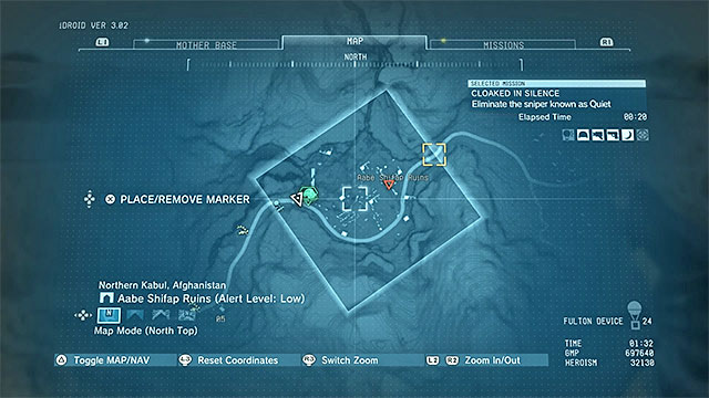 Since side mission 82 takes place in the unexplored part of the map, pick your landing zone to the far West of Serak Power Plant - Unlocking mission 11 (Cloaked in Silence) - Metal Gear Solid V: The Phantom Pain - Game Guide and Walkthrough