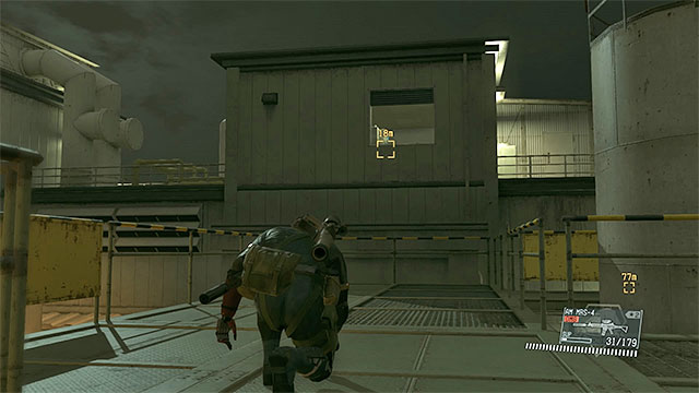 The window in the control terminal room - Disabling the pump and destroying the tank in the HQ - Mission 13 - Pitch Dark - Metal Gear Solid V: The Phantom Pain - Game Guide and Walkthrough