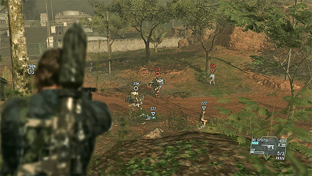There are regular soldiers accompanying the walkers on the Eastern road - Remaining Pitch Dark secondary mission objectives - Mission 13 - Pitch Dark - Metal Gear Solid V: The Phantom Pain - Game Guide and Walkthrough