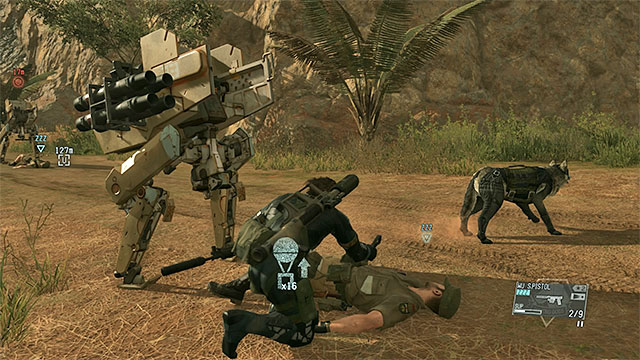 Walkers around the Southern entrance - Remaining Pitch Dark secondary mission objectives - Mission 13 - Pitch Dark - Metal Gear Solid V: The Phantom Pain - Game Guide and Walkthrough