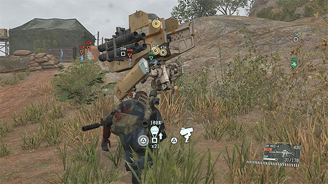Fulton Walker Gears only after you have secured the camp - Eliminating the enemy Walkers - Mission 15 - Footprints of Phantoms - Metal Gear Solid V: The Phantom Pain - Game Guide and Walkthrough