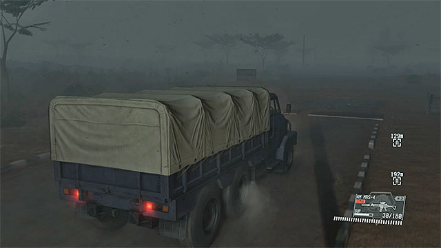 Escape from the mission area on the truck involves the risk of damaging it - Extracting the truck - Mission 16 - Traitors Caravan - Metal Gear Solid V: The Phantom Pain - Game Guide and Walkthrough