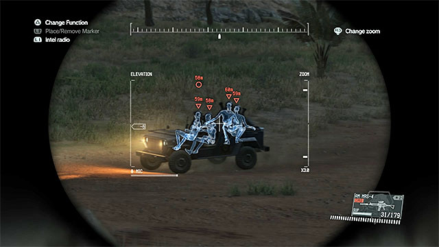 The Jeep with the soldiers stops by the crossroads and joins the convoy - Remaining Traitors Caravan secondary mission objectives - Mission 16 - Traitors Caravan - Metal Gear Solid V: The Phantom Pain - Game Guide and Walkthrough