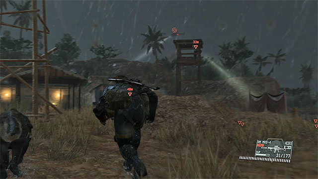It is good to eliminate the enemies as you go. - Locating the prisoners - Mission 18 - Blood Runs Deep - Metal Gear Solid V: The Phantom Pain - Game Guide and Walkthrough
