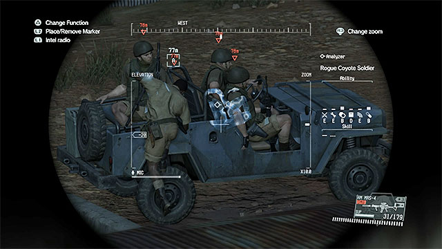 The person that you follow will switch vehicles in guard post number 16. - Identifying and following the Majors subordinate - Mission 19 - On the Trail - Metal Gear Solid V: The Phantom Pain - Game Guide and Walkthrough