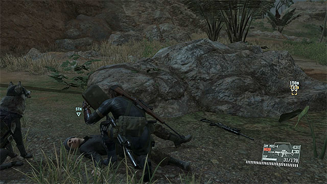Approach the snipers from behind or from the side and use for example a pistol to put them to sleep. - Eliminating five snipers from around Kungenga Mine - Mission 18 - Blood Runs Deep - Metal Gear Solid V: The Phantom Pain - Game Guide and Walkthrough