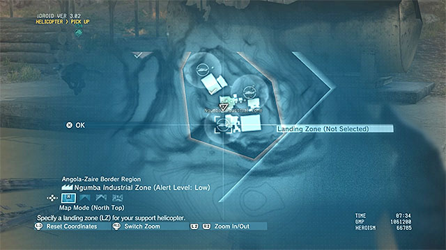 Summon the helicopter to one of the landing sites in the Industrial Zone. - How to defeat the Man on Fire? - Mission 20 - Voices - Metal Gear Solid V: The Phantom Pain - Game Guide and Walkthrough