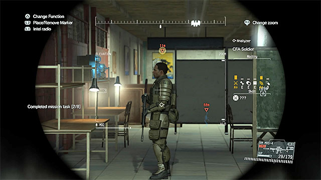 The original location of the arms dealer is on the first floor of the main building in the airport - Remaining The War Economy secondary mission objectives - Mission 21 - The War Economy - Metal Gear Solid V: The Phantom Pain - Game Guide and Walkthrough