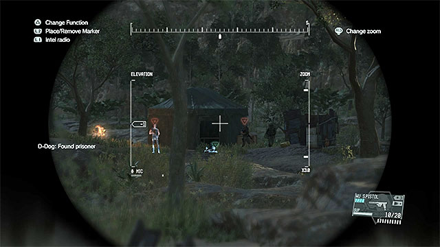 Slow down a bit, after you come close to your destination, because the area around outpost 20 is being patrolled by, at least, two soldiers - Reaching the location where the engineers are being kept - Mission 24 - Close Contact - Metal Gear Solid V: The Phantom Pain - Game Guide and Walkthrough