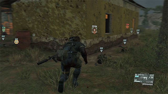 You can either knock down or walk around the child soldiers in the village - Finding the militants XO and the commander of child soldiers - Mission 25 - Aim True, Ye Vengeful - Metal Gear Solid V: The Phantom Pain - Game Guide and Walkthrough