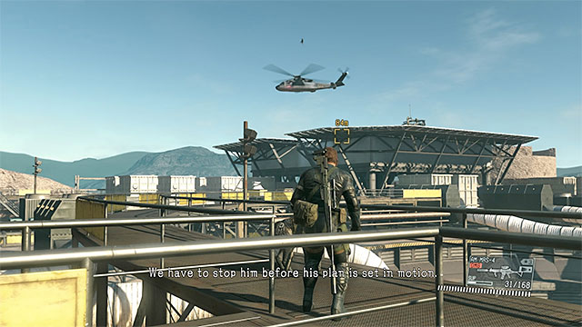 Your destination - helicopter landing pad. - Reaching Skull Face - Mission 30 - Skull Face - Metal Gear Solid V: The Phantom Pain - Game Guide and Walkthrough