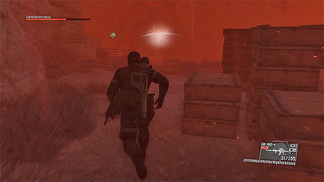 You can use goggles, or wait until the fog clears. - List of Sahelanthropus attacks - How to defeat Sahelanthropus (the final boss of chapter 1)? - Metal Gear Solid V: The Phantom Pain - Game Guide and Walkthrough