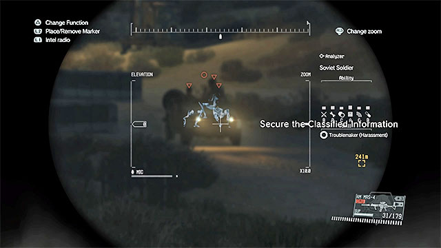 There is a sniper near the ruins - Finding the film container - Mission 38 - Extraordinary - Metal Gear Solid V: The Phantom Pain - Game Guide and Walkthrough