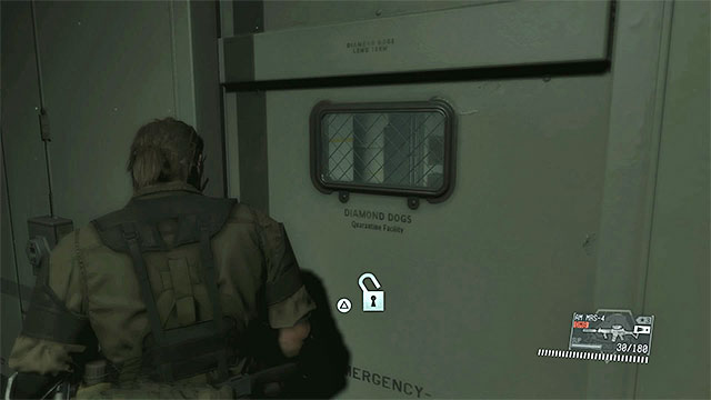 Door leading to a room with the scientist - Identifying the person who sent the transmission - Mission 43 - Shining Lights, Even in Death - Metal Gear Solid V: The Phantom Pain - Game Guide and Walkthrough