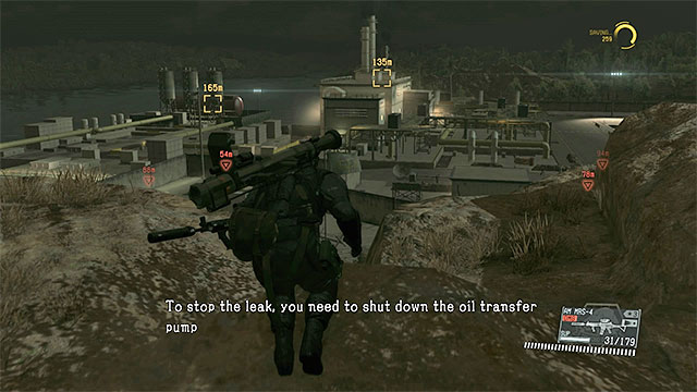 Perform a reconnaissance and take your time while infiltrating the oil field. - Mission 44 - [Total Stealth] Pitch Dark - Metal Gear Solid V: The Phantom Pain - Game Guide and Walkthrough