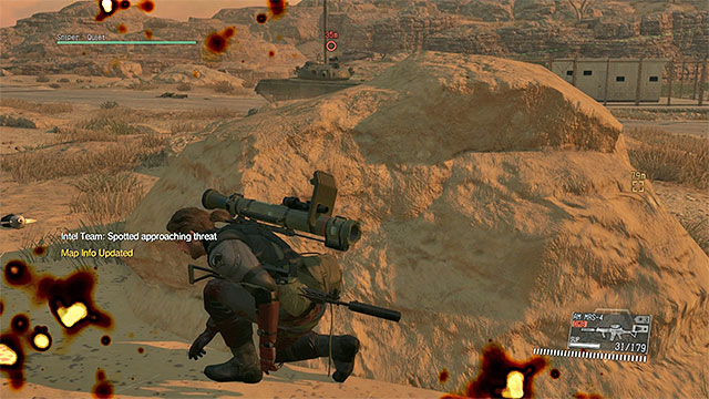 Sneak up to APCs only when they are occupied with fighting Quiet - Remaining A Quiet Exit secondary mission objectives - Mission 45 - A Quiet Exit - Metal Gear Solid V: The Phantom Pain - Game Guide and Walkthrough