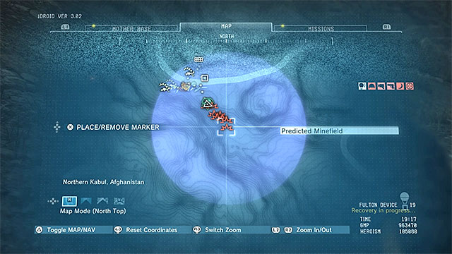 Description: The minefield is located not far to the south-east from guard post number 14 - Side-Ops missions walkthroughs (81-90) - Side-Ops - Metal Gear Solid V: The Phantom Pain - Game Guide and Walkthrough