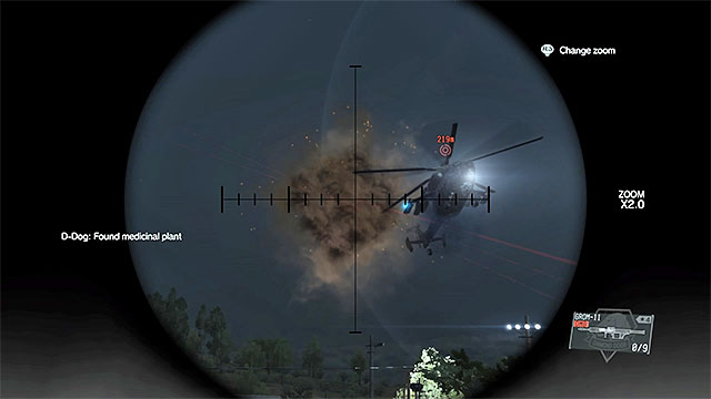 Try to shoot the chopper down before you get close to the airport - Side-Ops missions walkthroughs (101-110) - Side-Ops - Metal Gear Solid V: The Phantom Pain - Game Guide and Walkthrough