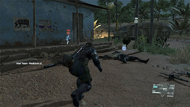 Eliminate the soldiers guarding the gunsmith and then fulton him. - Side-Ops missions walkthroughs (101-110) - Side-Ops - Metal Gear Solid V: The Phantom Pain - Game Guide and Walkthrough