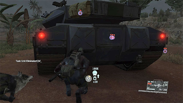 The easiest thing to do with tanks is fultoning them, but you can just as well destroy them - Side-Ops missions walkthroughs (111-120) - Side-Ops - Metal Gear Solid V: The Phantom Pain - Game Guide and Walkthrough