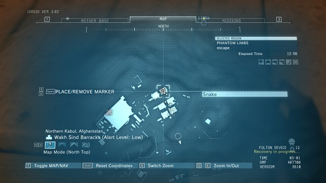 The location of the diamond - Diamonds in Wakh Sind Barracks (Afghanistan) - Rough Diamonds - Metal Gear Solid V: The Phantom Pain - Game Guide and Walkthrough