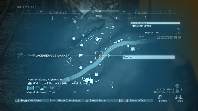 The location of the diamond - Diamonds in Wakh Sind Barracks (Afghanistan) - Rough Diamonds - Metal Gear Solid V: The Phantom Pain - Game Guide and Walkthrough