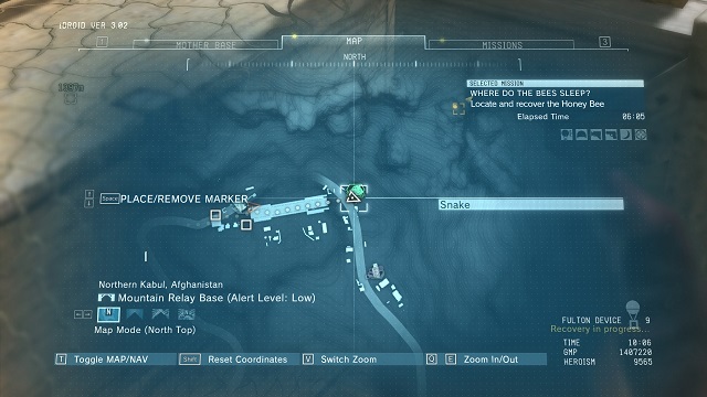 The location of the diamond - Diamonds in Mountain Relay Base (Afghanistan) - Rough Diamonds - Metal Gear Solid V: The Phantom Pain - Game Guide and Walkthrough