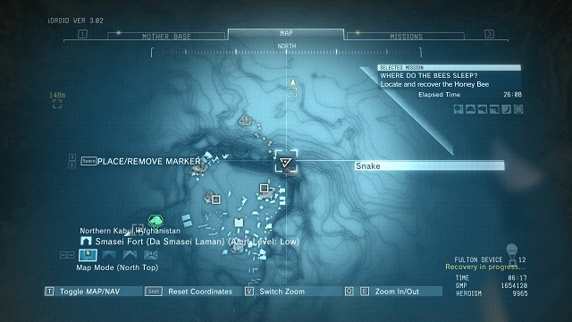 The location of the diamond - Diamonds in Smasei Fort (Afghanistan) - Rough Diamonds - Metal Gear Solid V: The Phantom Pain - Game Guide and Walkthrough