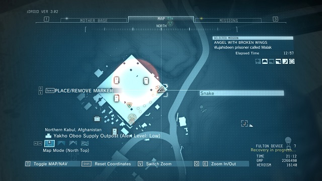 Diamonds location. - Diamonds in Yakho Oboo Supply Outpost (Afghanistan) - Rough Diamonds - Metal Gear Solid V: The Phantom Pain - Game Guide and Walkthrough