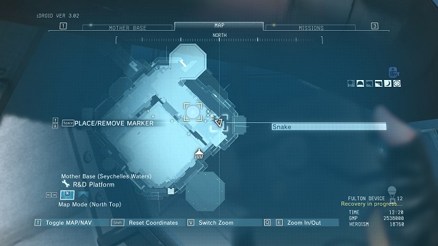 Location of the diamond. - Diamonds in the Mother Base - Rough Diamonds - Metal Gear Solid V: The Phantom Pain - Game Guide and Walkthrough