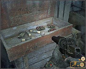 Make sure to check the area after the battle to find new filters, standard ammunition and 9 rounds of gold ammunition #1 and then use the stairs to get to an upper level - Walkthrough - Bridge - Chapter 2 - Metro 2033 - Game Guide and Walkthrough