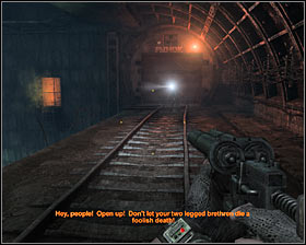 If you've decided to remain on the upper level you will have to keep following Bourbon #1 - Walkthrough - Lost Catacombs - Chapter 2 - Metro 2033 - Game Guide and Walkthrough