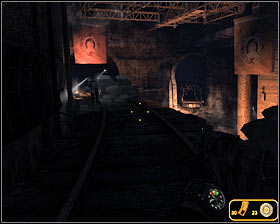 Head forward, HOWEVER watch out for an armored trolley heading your way #1 - Walkthrough - Front Line* - Chapter 4 - Metro 2033 - Game Guide and Walkthrough