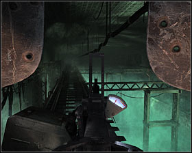 Neutralize one more trolley after leaving the station #1 and ignore the fact that it will still be moving after you, because the tunnel will soon collapse and you'll have this problem out of the way - Walkthrough - Trolley Combat - Chapter 4 - Metro 2033 - Game Guide and Walkthrough
