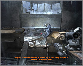 Walkthrough: Enter the library and wait for one of the allied soldiers to join you after he's left the main gate #1 - Walkthrough - Library - Chapter 5 - Metro 2033 - Game Guide and Walkthrough