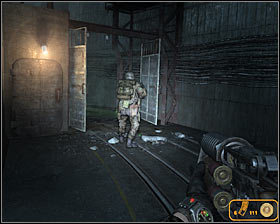 Exit the elevator once you've reached your current destination and examine a yellow carriage located to your right - Walkthrough - D6 - Chapter 6 - Metro 2033 - Game Guide and Walkthrough