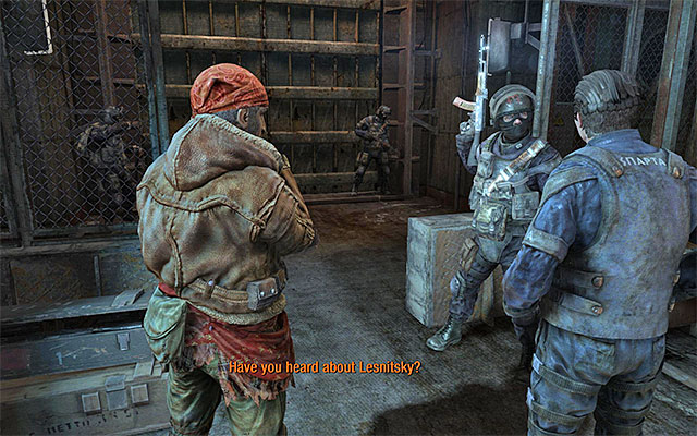 Turn around, get to the closest door and resume the linear walk - Follow Khan to meeting with Miller - Chapter 1: Sparta - Metro: Last Light - Game Guide and Walkthrough